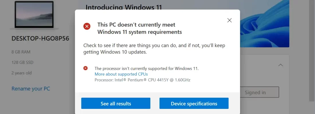 Wexford Upgrade to Windows 11